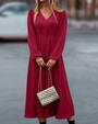 Maxi Herbstkleid mit Knopfverschluss – Amira