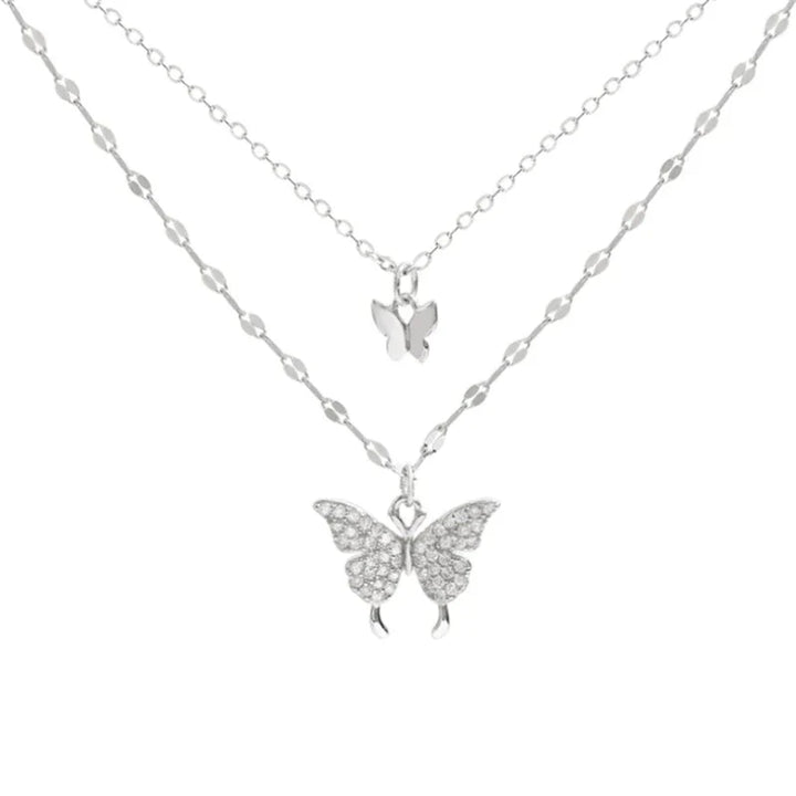 Mehrschichtige Silberkette - FlutterJewelry