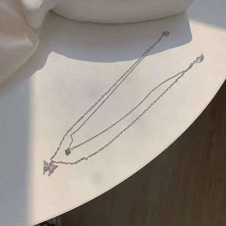 Mehrschichtige Silberkette - FlutterJewelry