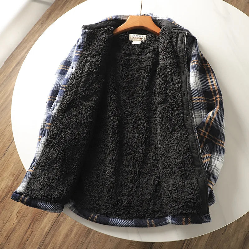 Herren fleecegefütterte Hemdjacke – Mauro