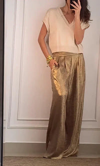 Metallic Shimmer Co-Ord Set For Women - Leigh