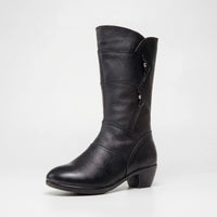 Mid-Calf Block Heel Winter Boot - Amy