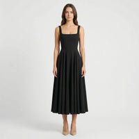 Midi Kleid Mit Hoher Taille - Sofie
