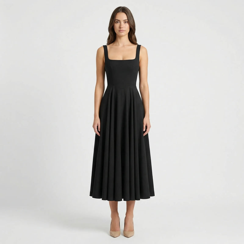 Midi Kleid Mit Hoher Taille - Sofie