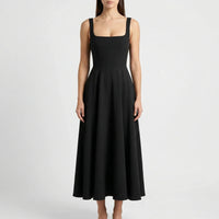 Midi Kleid Mit Hoher Taille - Sofie