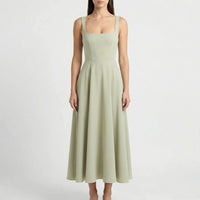 Midi Kleid Mit Hoher Taille - Sofie
