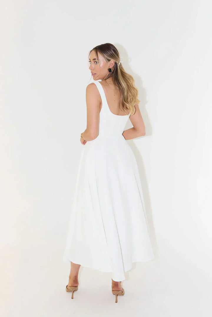 Midi Kleid Mit Hoher Taille - Sofie