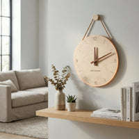 Minimalistische Runde Wanduhr - TimberaClock