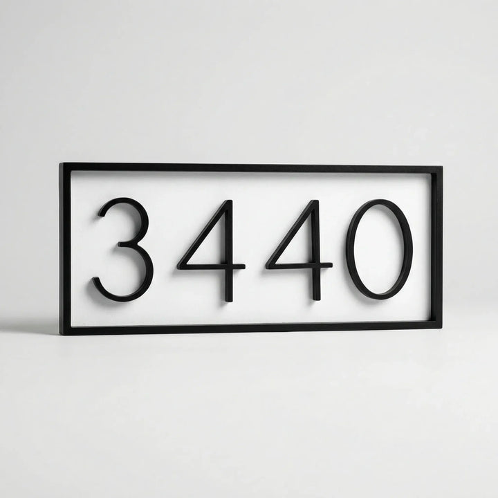 Modern Zwart Huisnummerbord - Zifrova