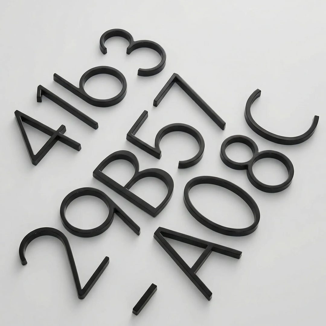 Modern Zwart Huisnummerbord - Zifrova