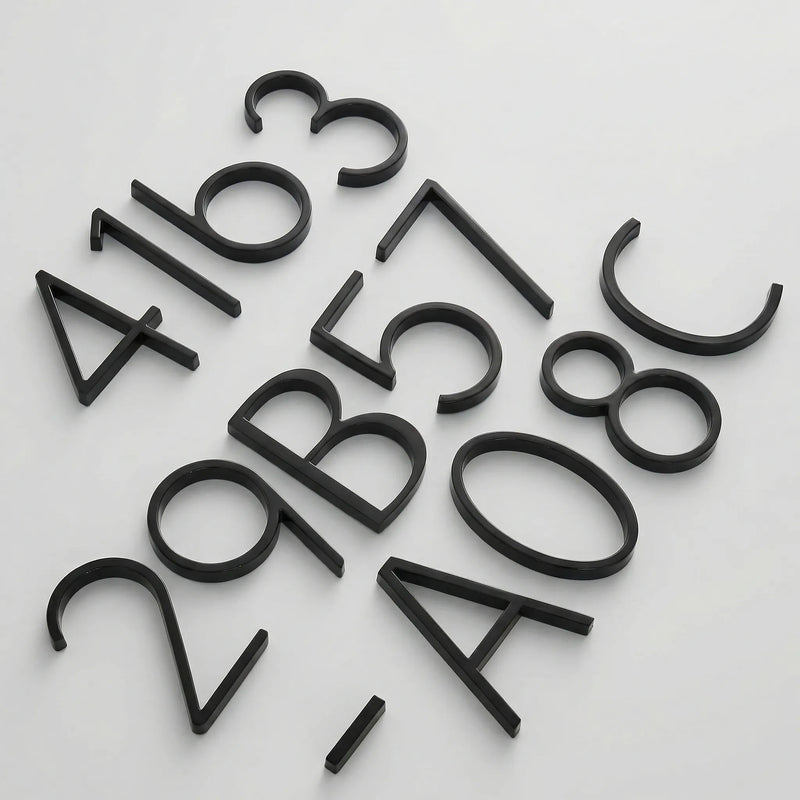 Modern Zwart Huisnummerbord - Zifrova