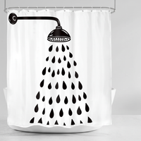 Moderne Baddekoration Polyestervorhang - Showerlyn