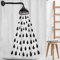 Moderne Baddekoration Polyestervorhang - Showerlyn
