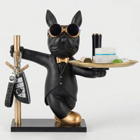 Moderne Bulldogfiguur Met Dienblad - Pawlux