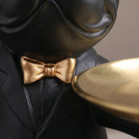Moderne Bulldogfiguur Met Dienblad - Pawlux