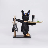 Moderne Bulldogfiguur Met Dienblad - Pawlux
