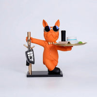 Moderne Bulldogfiguur Met Dienblad - Pawlux