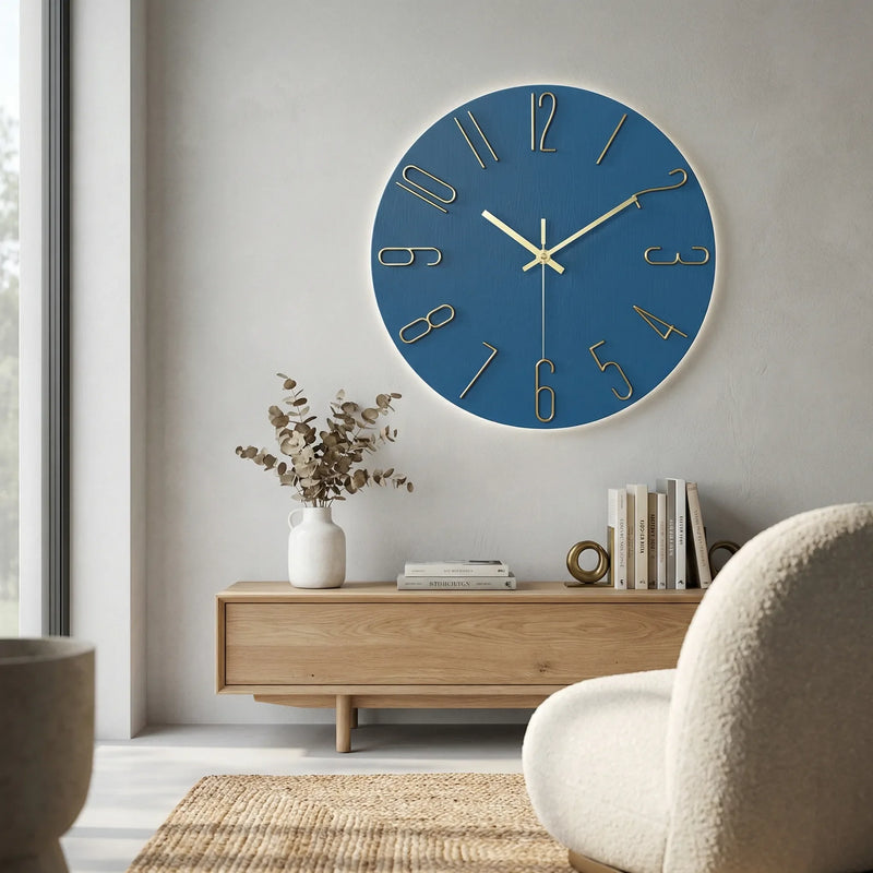 Moderne Runde Wanduhr - LuminoraClock