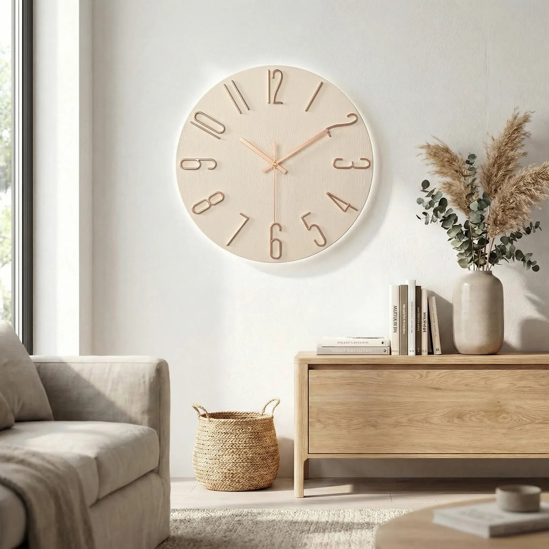 Moderne Runde Wanduhr - LuminoraClock