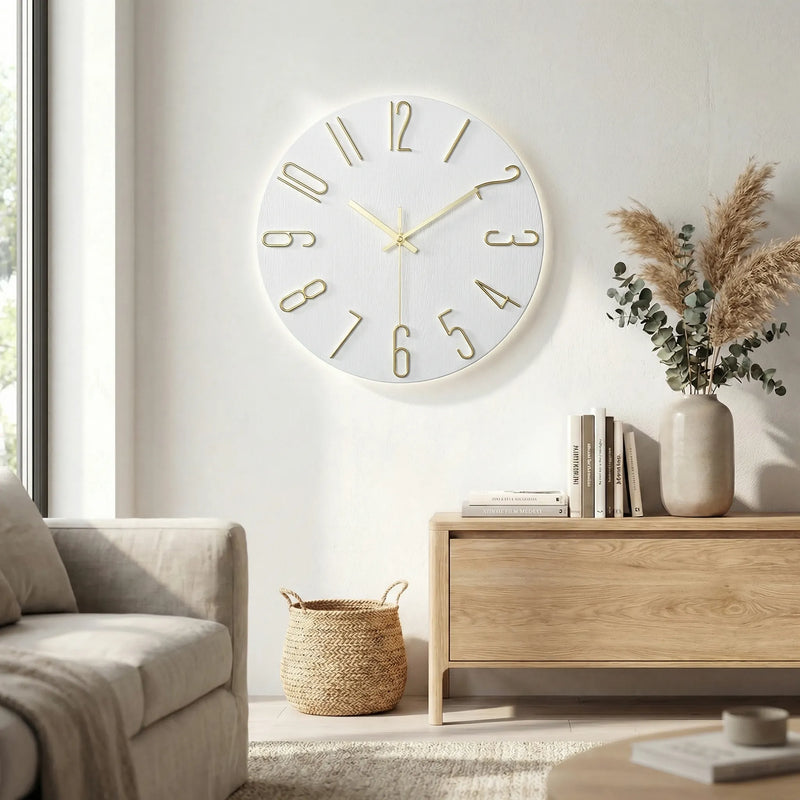 Moderne Runde Wanduhr - LuminoraClock