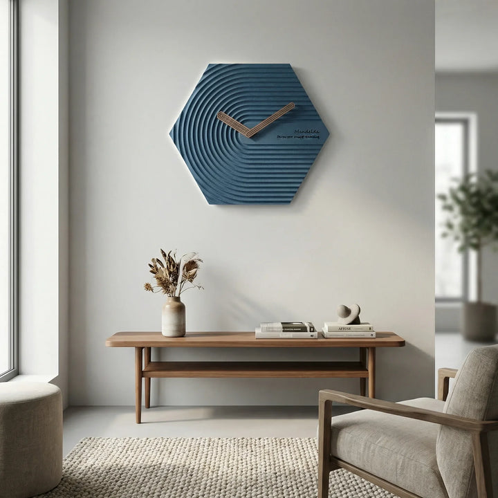 Moderne Sechseckige Wanduhr - HexaPulse
