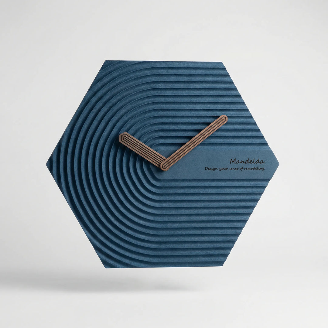 Moderne Sechseckige Wanduhr - HexaPulse