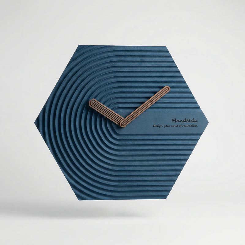 Moderne Sechseckige Wanduhr - HexaPulse