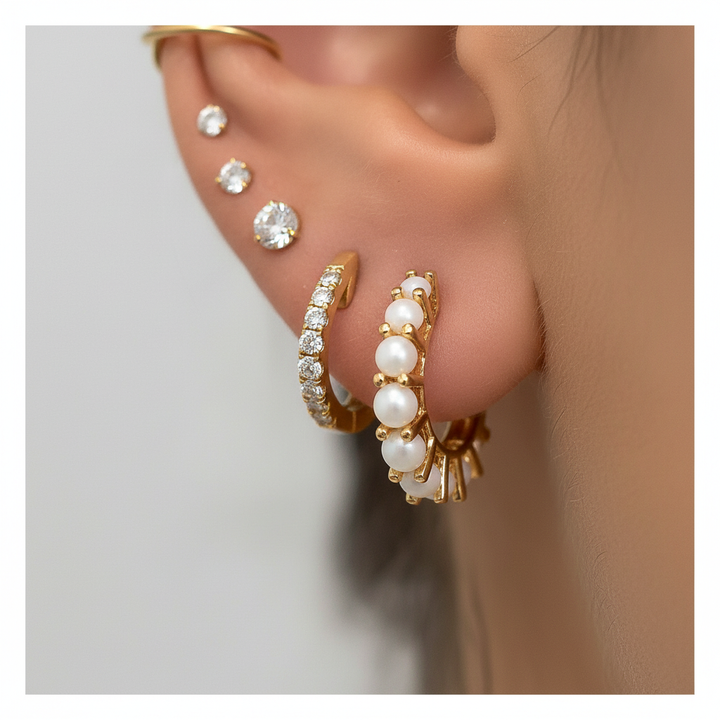 Moderne Zirkonia-Ohrringe - GlitzRing