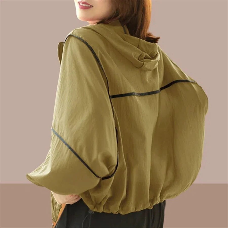 Luftige Damen Sommer Hoodie Jacke mit Oversized Passform – Zoë