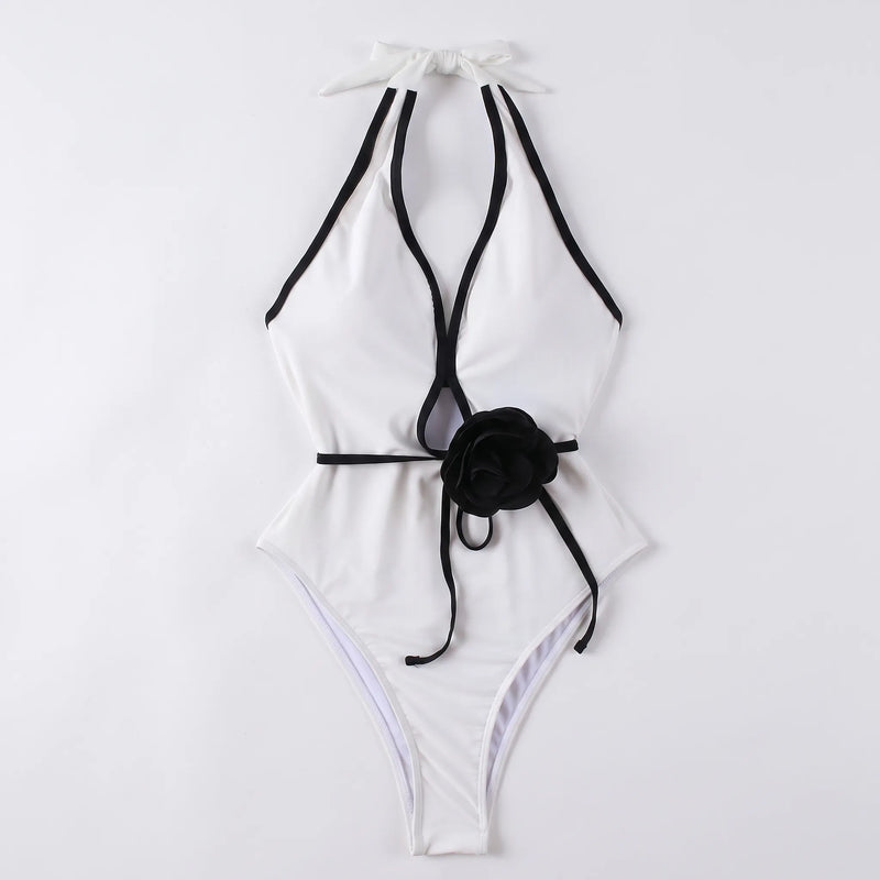 Neckholder-Badeanzug - Florisia