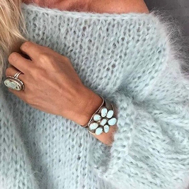 Oversized Häkel-Damenpullover – Freja