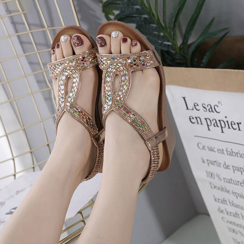 Luxus Damen Sandalen mit Keilabsatz – Celeste