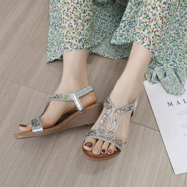 Luxus Damen Sandalen mit Keilabsatz – Celeste