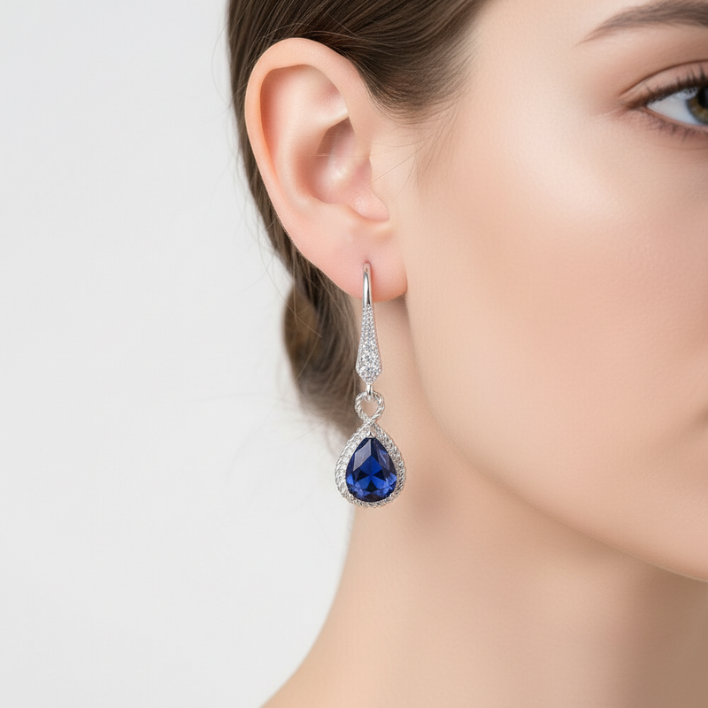 Ohrringe Mit Blauen Steinen - BlueGlow
