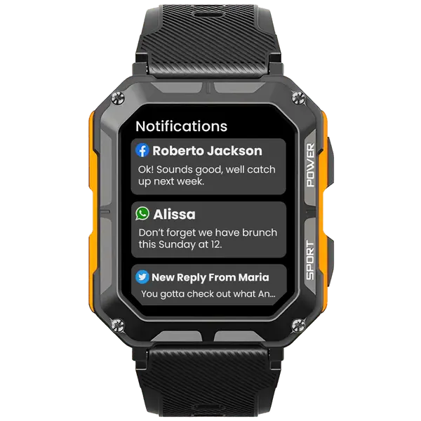 Robuste Smartwatch mit Herzfrequenzmesser & Schrittzähler - EnduranceX