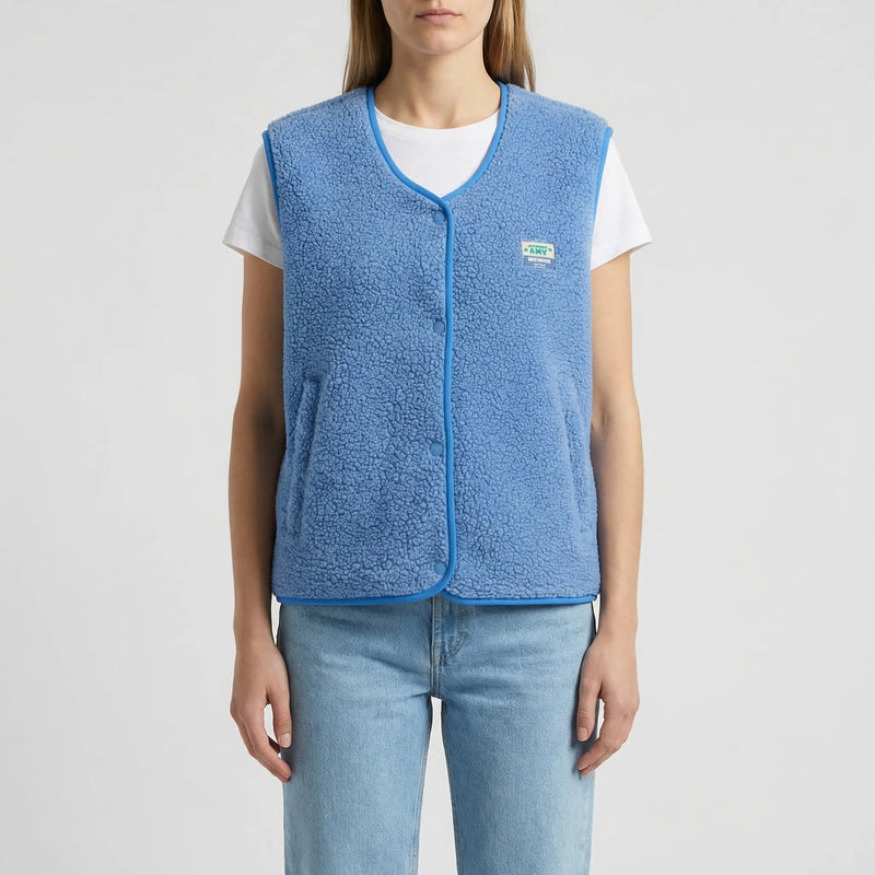 Open-Front Sleeveless Layering Vest - Claudia