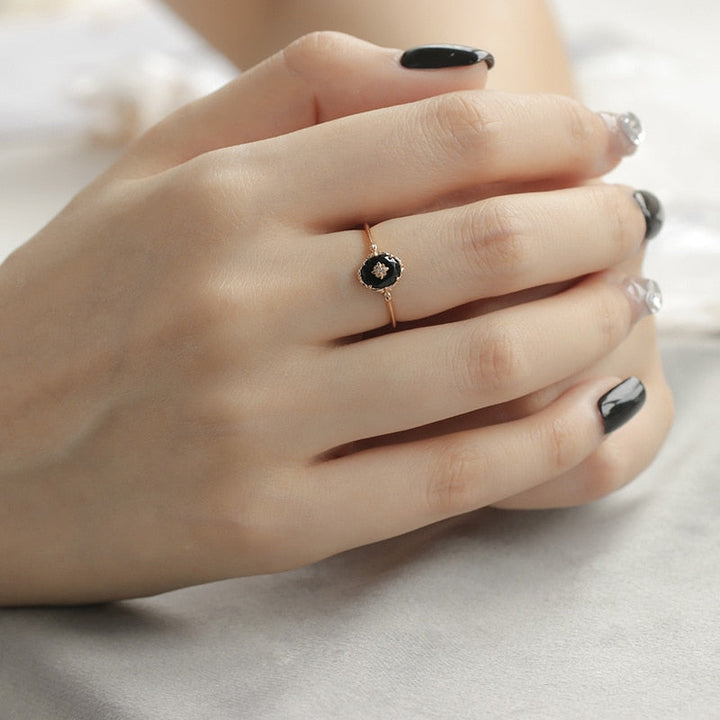 Ovaler Achat-Ring - BlackGlamour