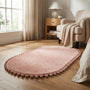 Ovaler Badteppich Mit Pompons - Pomvela