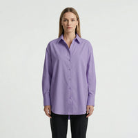 Oversized Blouse Met Omgeslagen Kraag - Blanca