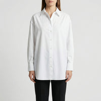 Oversized Blouse Met Omgeslagen Kraag - Blanca