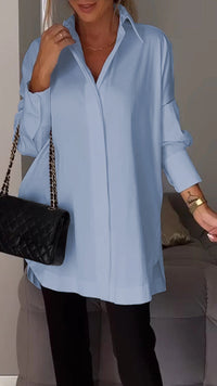 Oversized Blouse With A Collar - Mamie