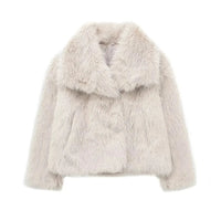 Oversized Winter Coat With Faux-Fur Finish - Elena