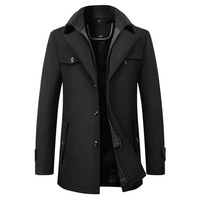 Padded Men's Overcoat With Structured Fit - Miguel