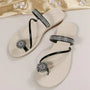 Trendige Damensandalen mit einzigartigem Schneeflockendetail – Arluna