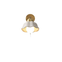 Verstellbare französische Wandleuchte, weiß-gold, Vintage-Design, Innenbeleuchtung.
