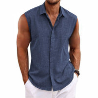 Plain Summer Shirt Without Sleeves - Luis