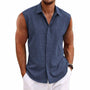 Plain Summer Shirt Without Sleeves - Luis