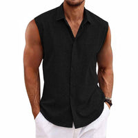 Plain Summer Shirt Without Sleeves - Luis