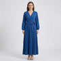 Pleated Maxi Dress With Lantern Sleeves - Ashley