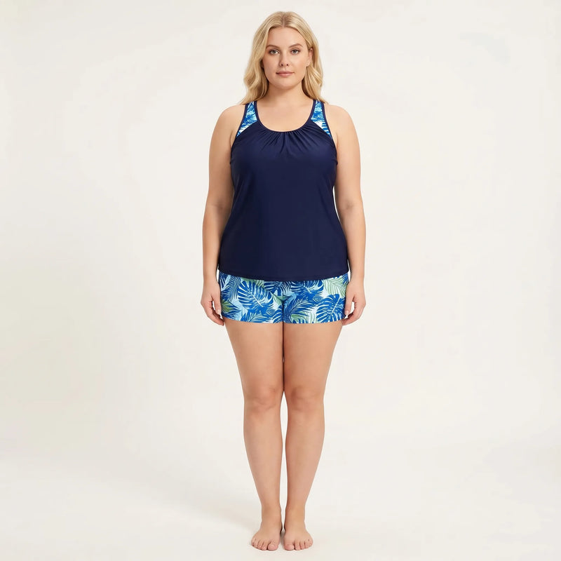 Plus Size Bikini Damen Mit Tropical-Print - Raquel
